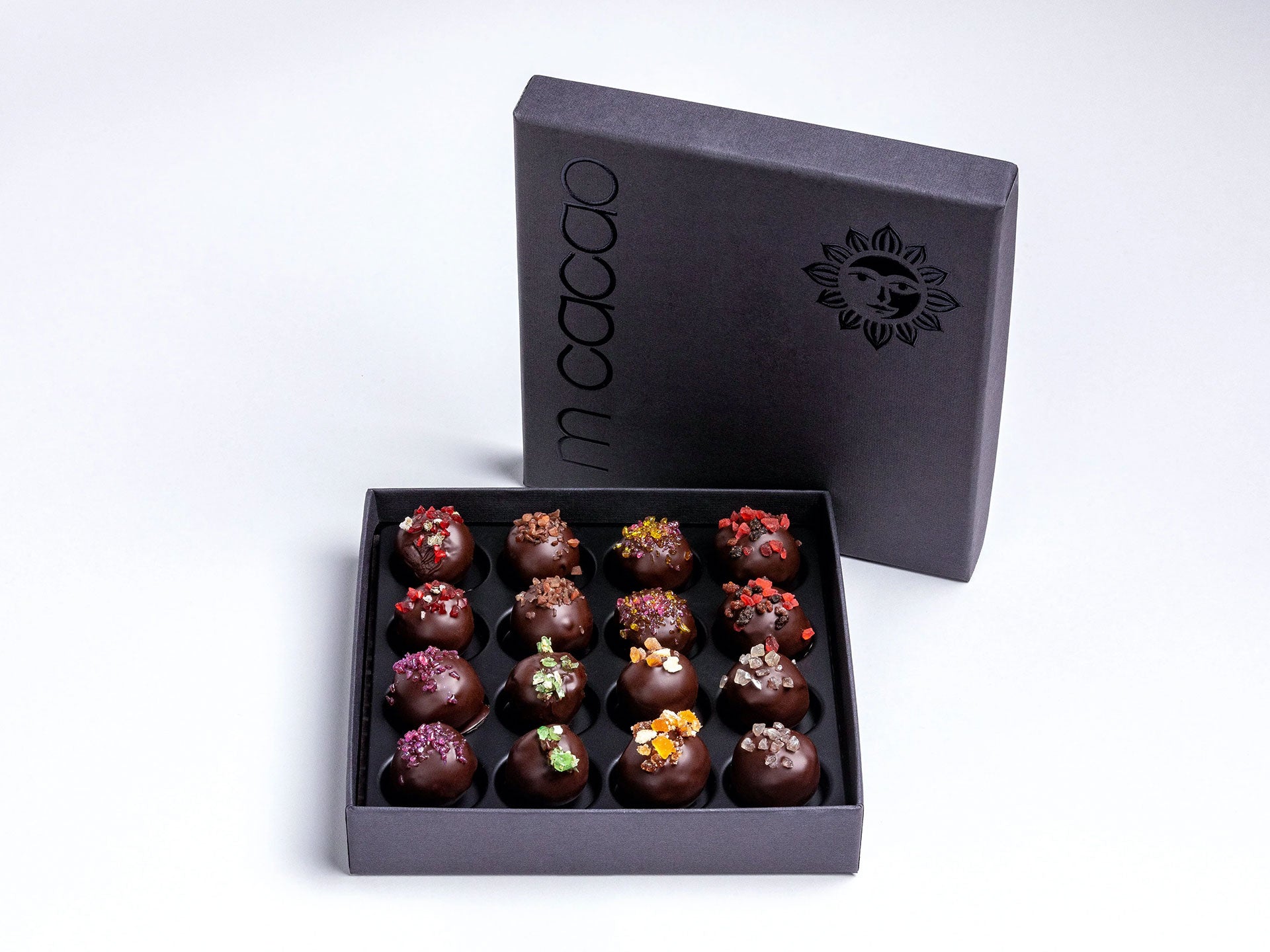16 count box of Seriously? Truffles by M. Cacao